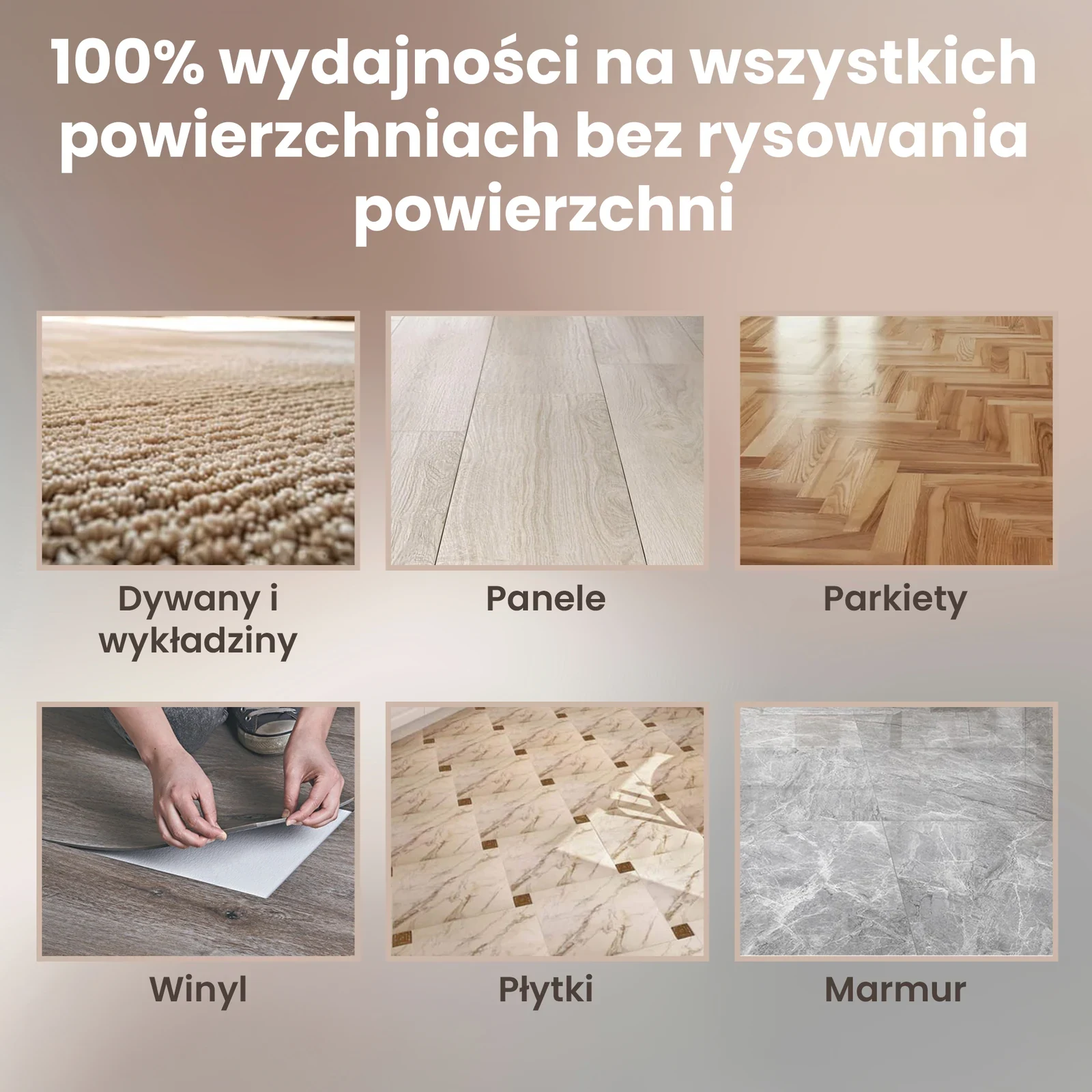 Robot iRobot Roomba sprzątający dywan oraz zestaw powierzchni: panele, parkiet, płytki i marmur