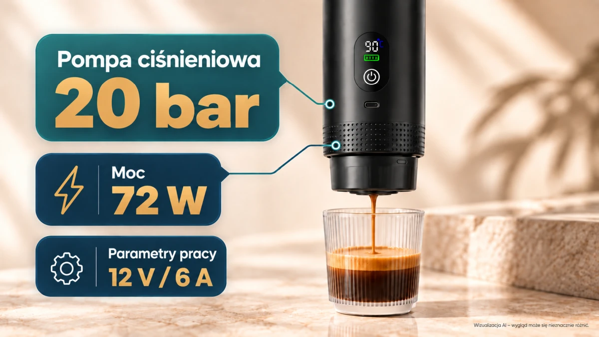 Портативная кофемашина Extralink Espresso2Go с насосом давлением 20 бар.