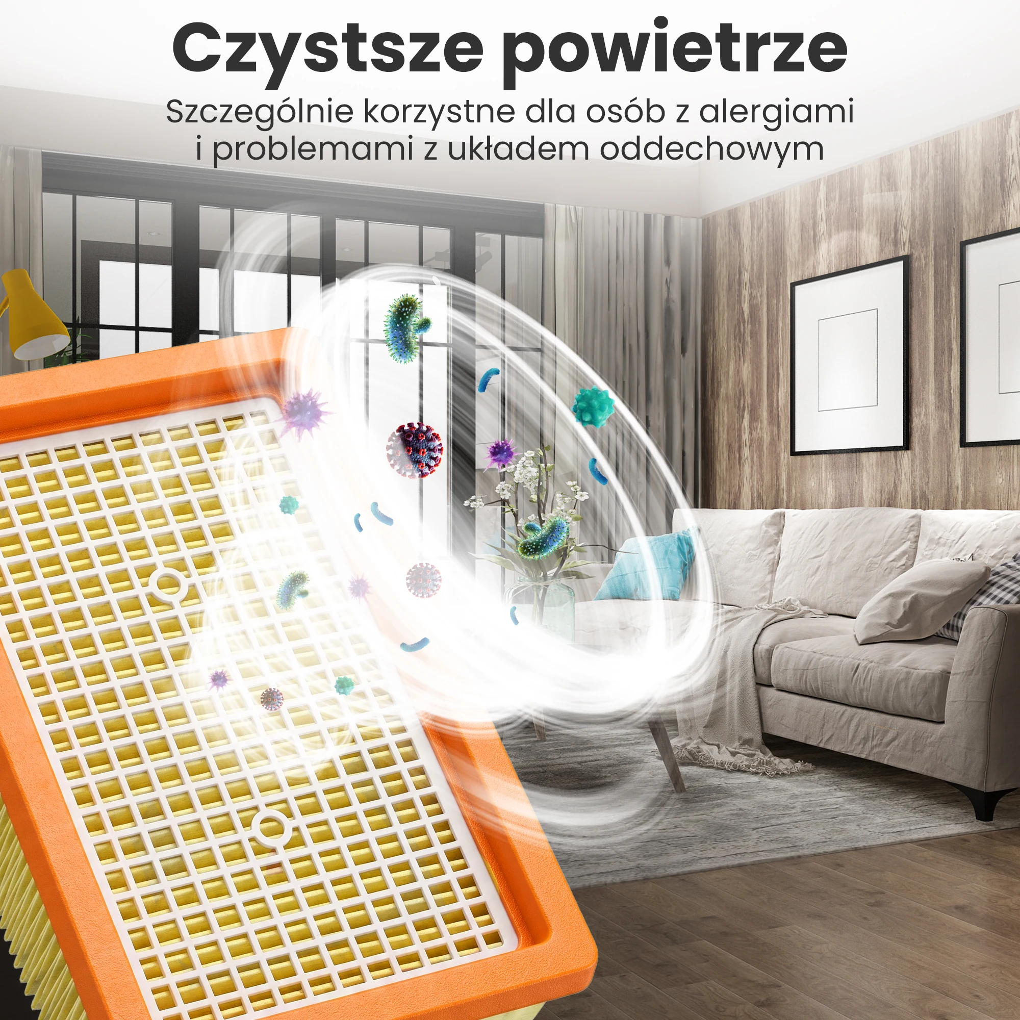 Luftfilter f&uuml;r einen K&auml;rcher Staubsauger, der beim Reinigen von Haus und Werkstatt verwendet wird