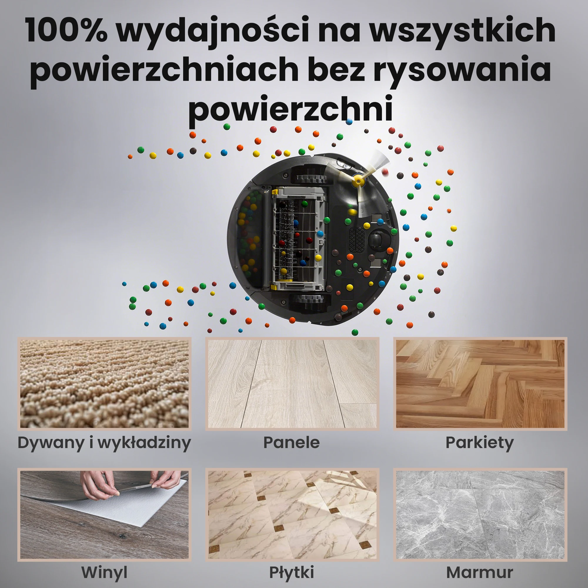 iRobot Roomba se sadou náhradních kartáčů pro úklid koberců, panelů, parket, vinylu a dlaždic